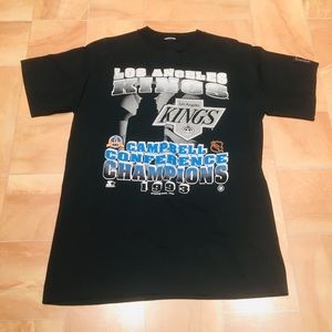 NHL Vintage LA Kings Campbell Conference Champions Black Short Sleeve T-shirt